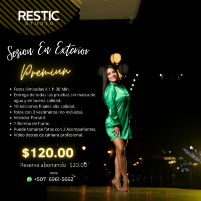 SESIÓN EN EXTERIOR PREMIUM