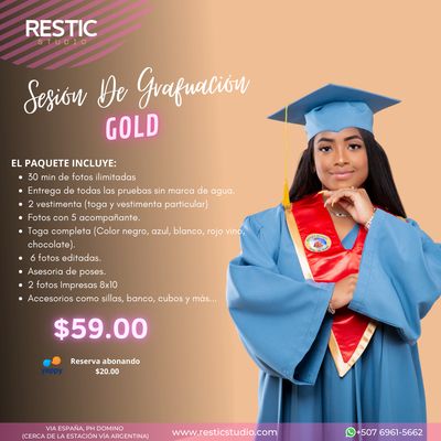 SESIÓN DE GRADUACIÓN (PAQUETE GOLD)