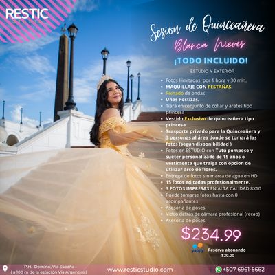 SESION DE 15 AÑOS DISNEY (TODO INCLUIDO)