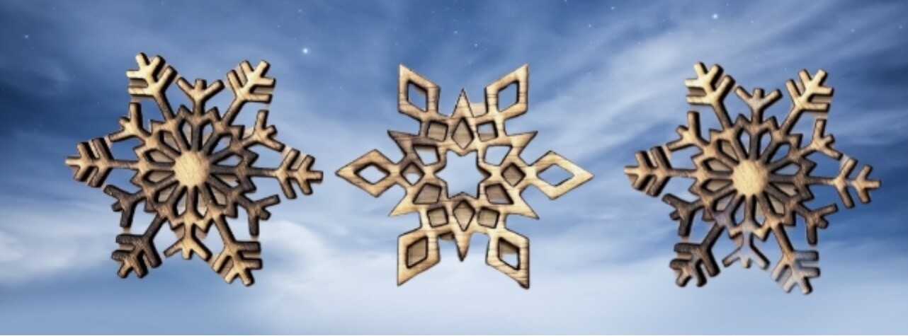 Snowflake Ornament Trio