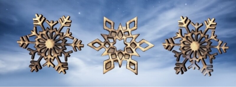 Snowflake Ornament Trio