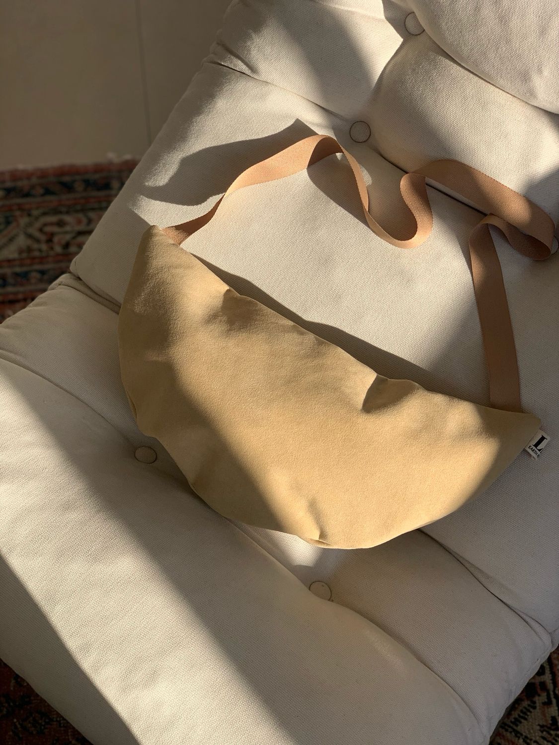 Faux Suede Moon Bag