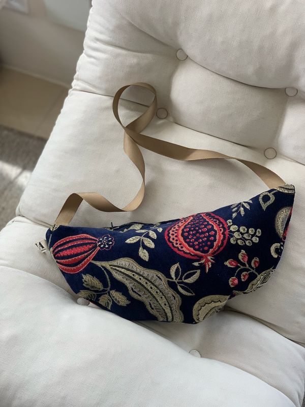 Prussian Velvet Moon Bag