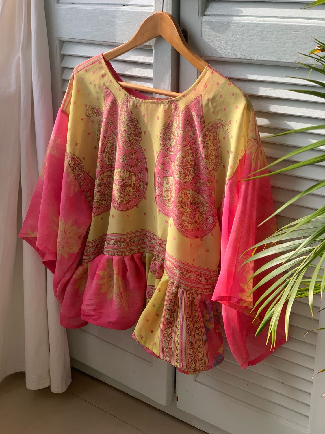 Boteh Ruffle Top