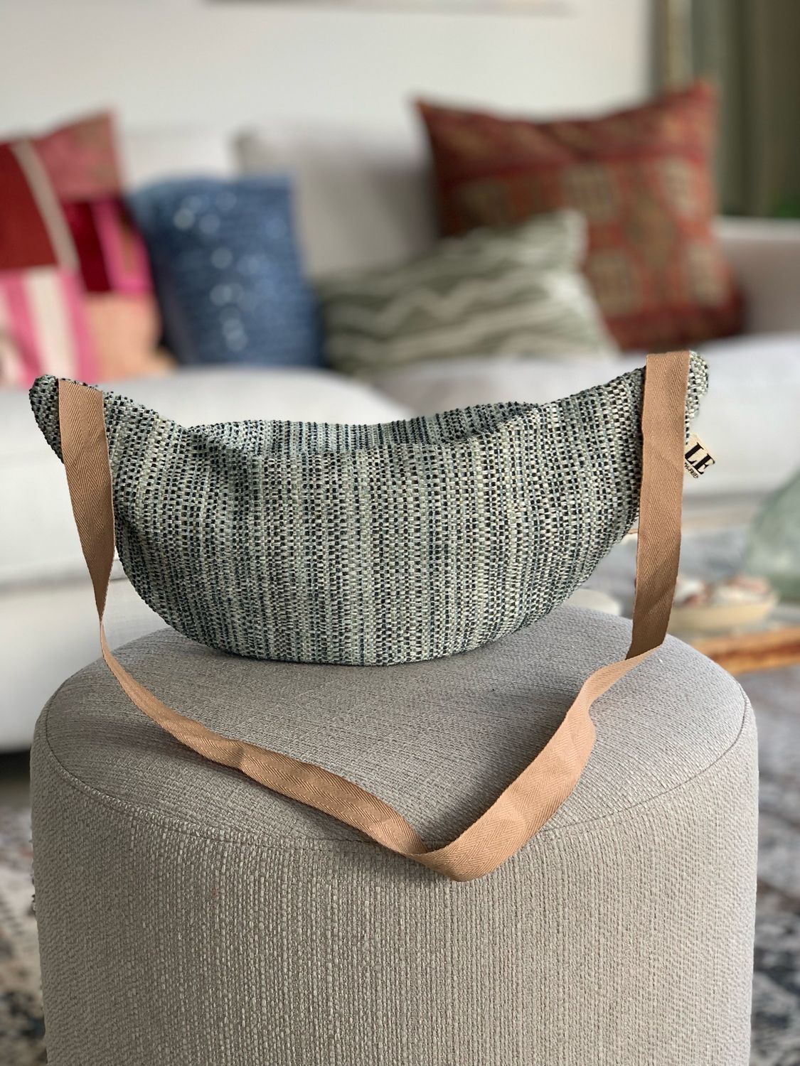 Tweed Moon Bag