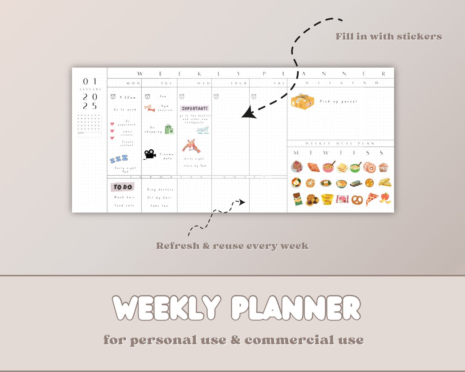 Weekly Planner PLR Template