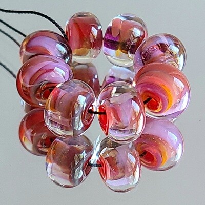 Sedona Sunrise Handmade Lampwork Beads