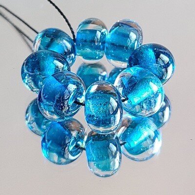 Catalina Blue Handmade Lampwork Beads