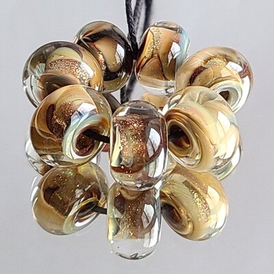 Mocha Latte Handmade Lampwork Beads