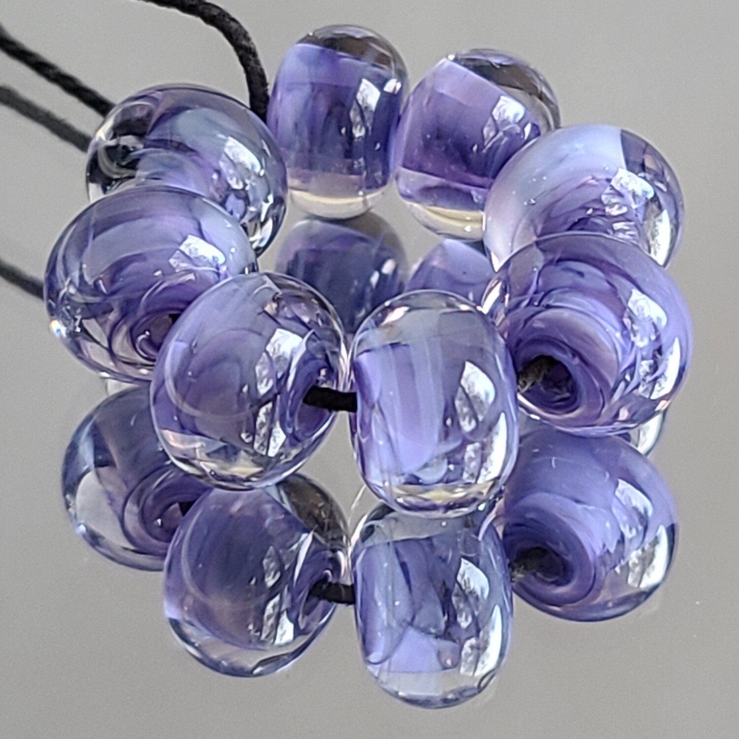 Blueberries Handmade Lampwork Beads