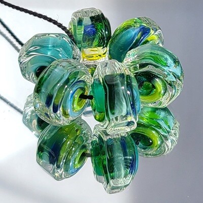 Sea Breeze Handmade Lampwork Beads