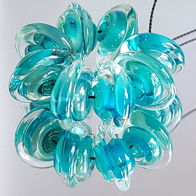 Blue Lagoon Handmade Lampwork Beads