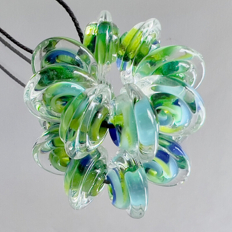 Sea Breeze Handmade Glass Lampwork Beads