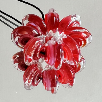 Red Currant Handmade Lampwork Beads