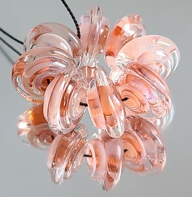 Peachy Handmade Lampwork Beads