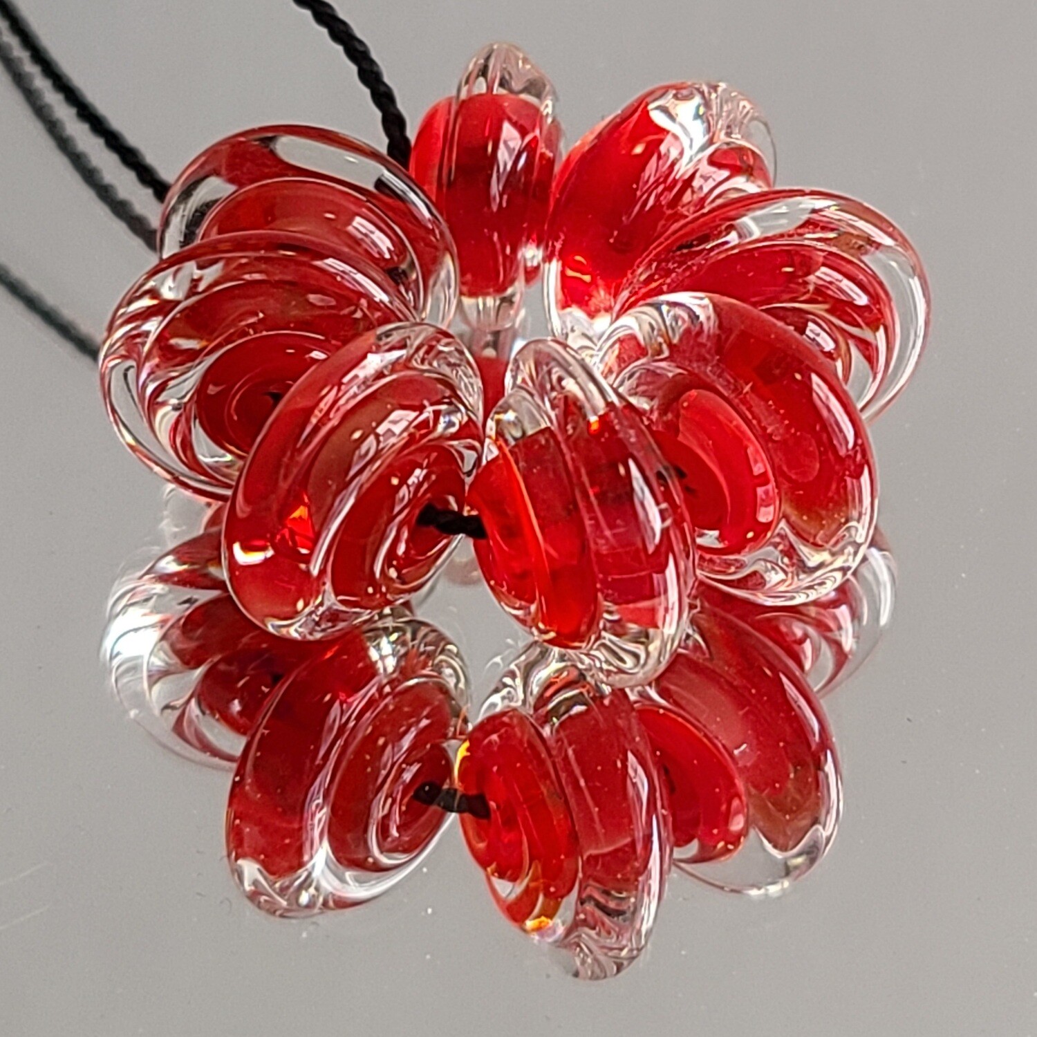 Red Hot Handmade Lampwork Beads