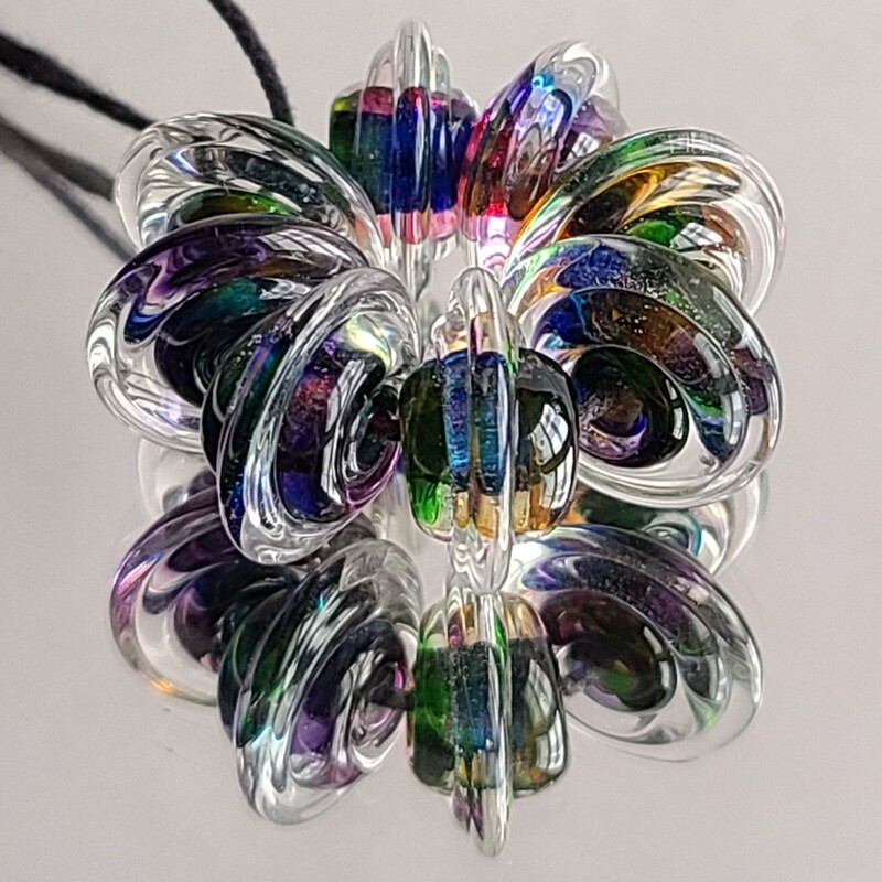 Prism Violet Handmade Lampwork Beads