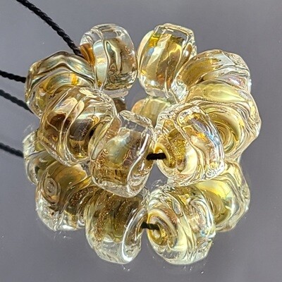 Sparkling Champagne Handmade Lampwork Beads