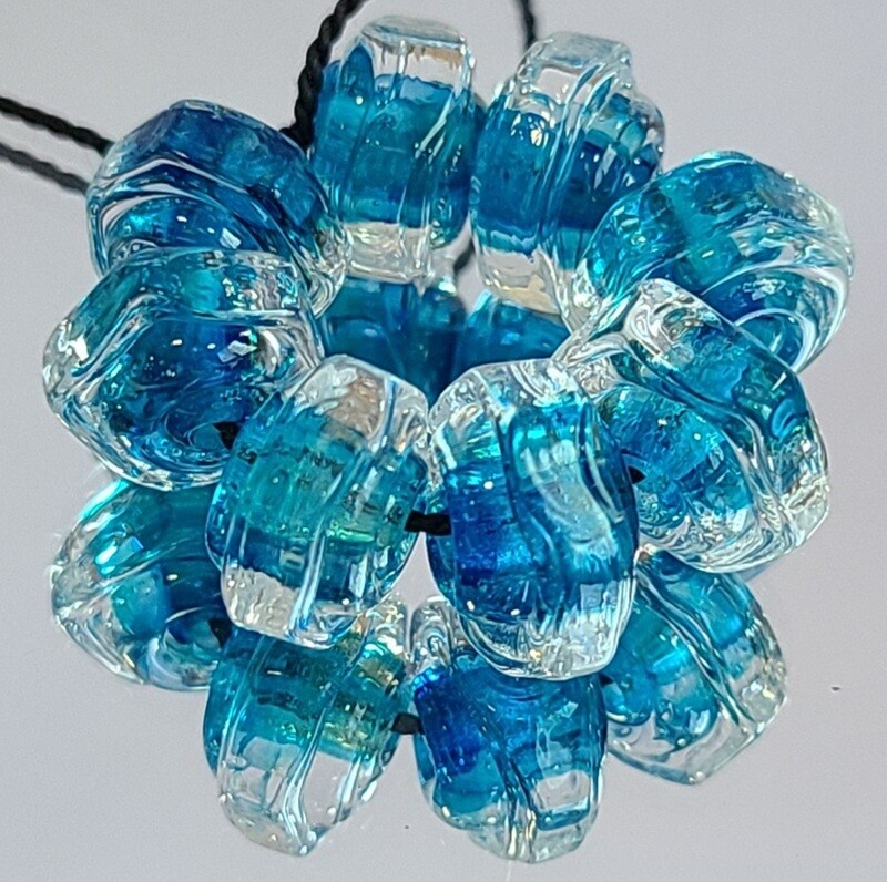 Catalina Blue Handmade Lampwork Beads