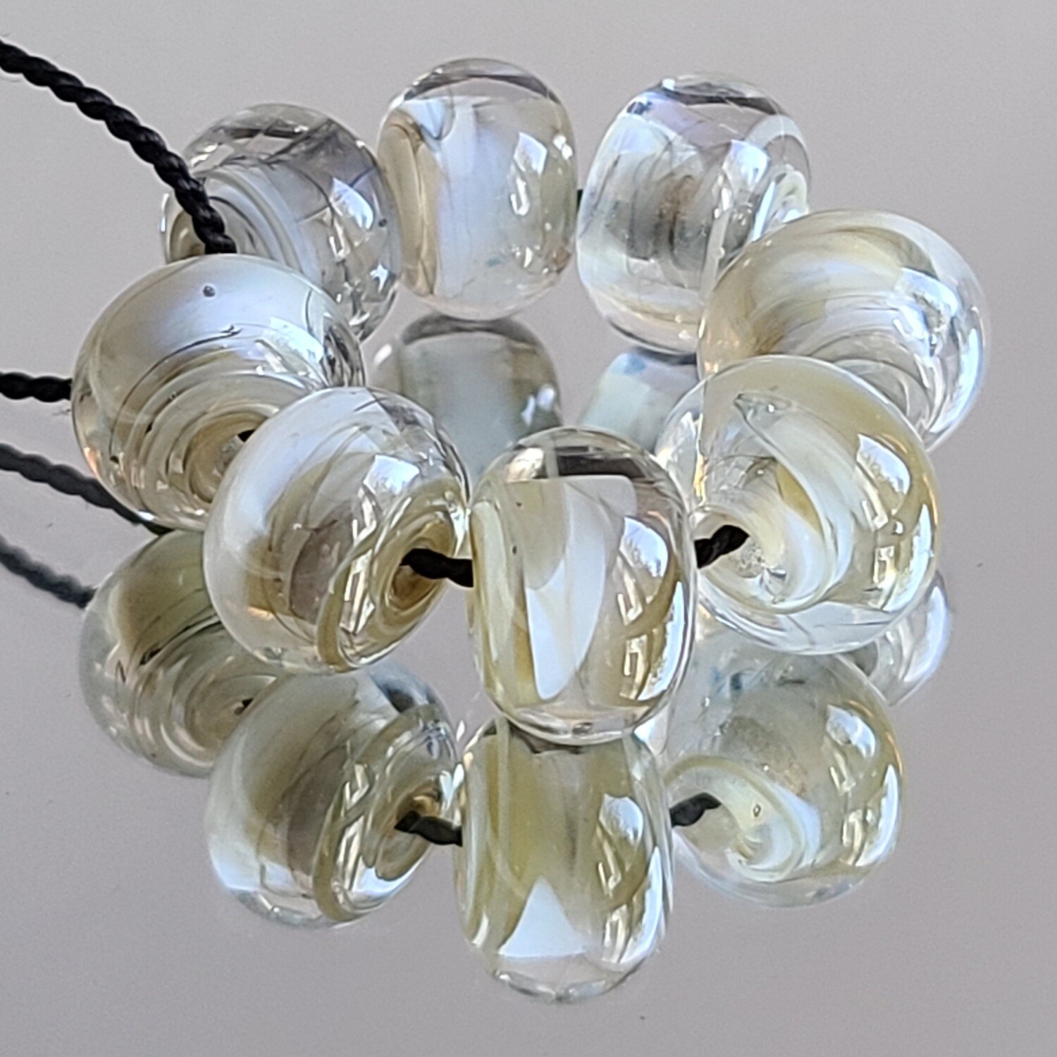 Belgian Linen Handmade Lampwork Beads