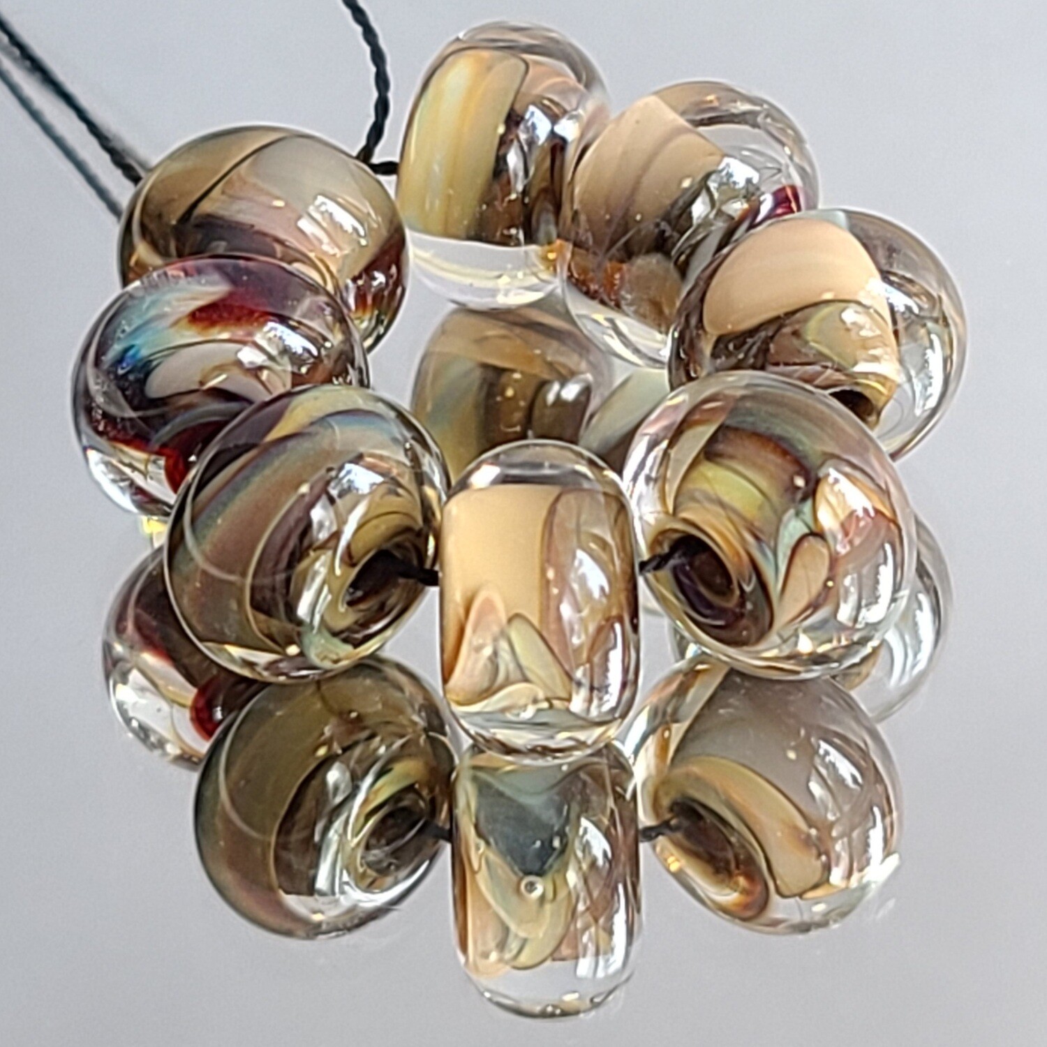 Iron Oxide Handmade Lampwork Beads