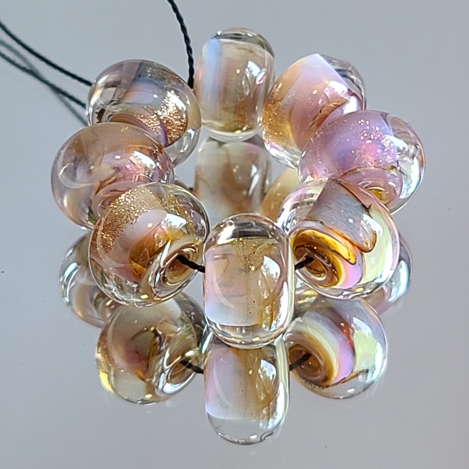Persian Paisley Handmade Lampwork Beads
