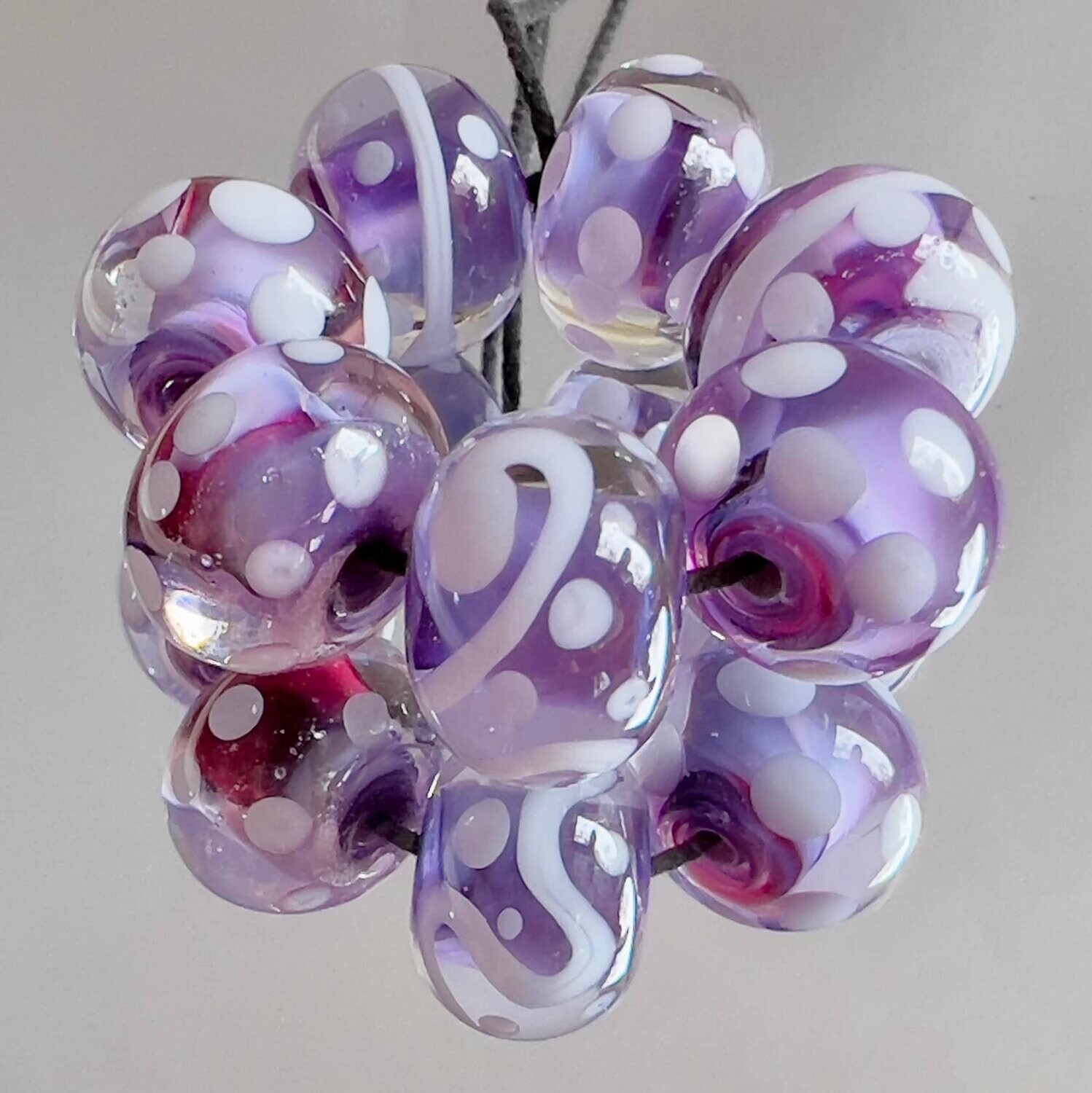 Jewels Verne White Handmade Lampwork Beads