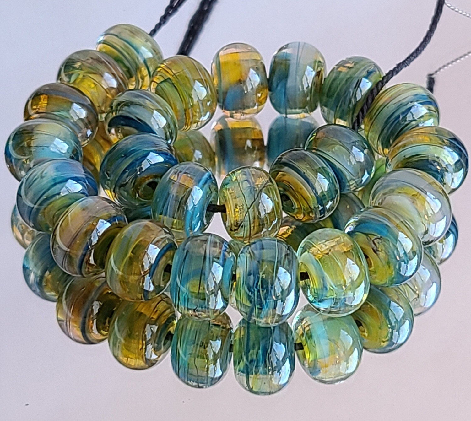 Pacific Gold Handmade Lampwork Beads