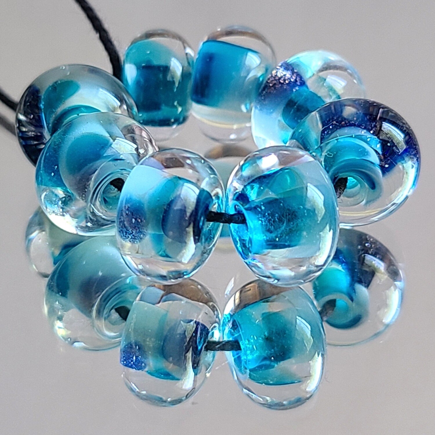Tranquil Waters Handmade Lampwork Beads