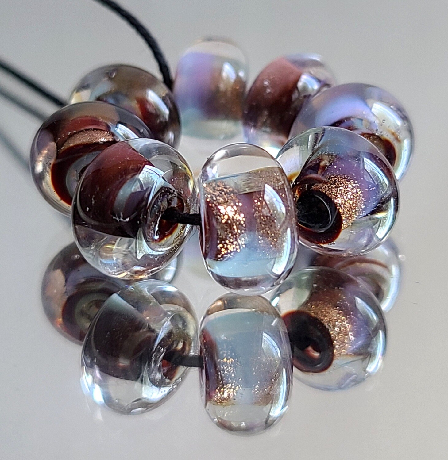 Peruvian Violet Handmade Lampwork Beads