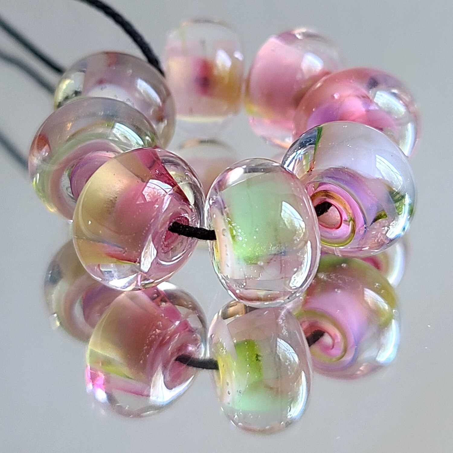 Peaceful Pond Handmade Lampwork Beads