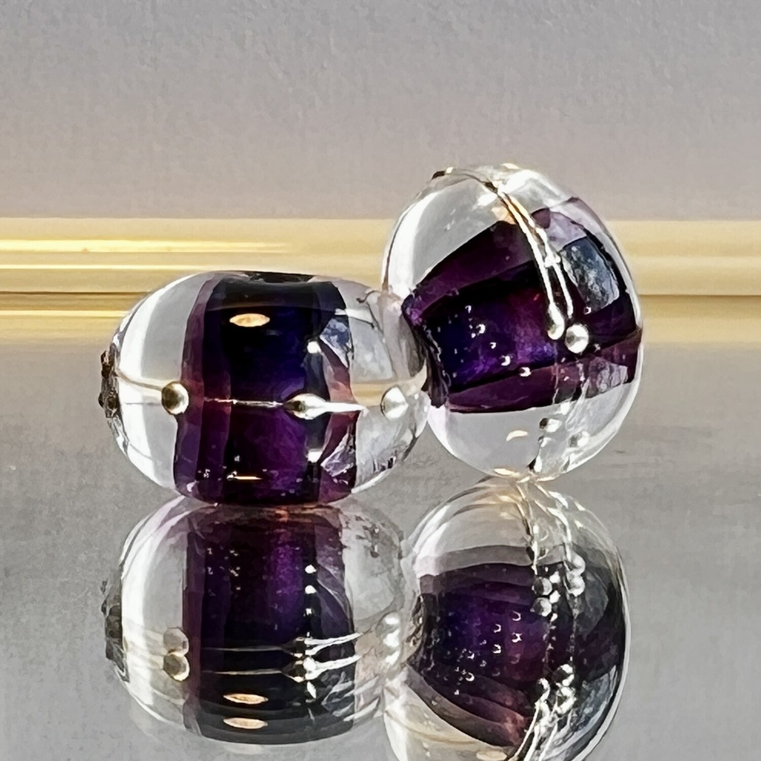 Violet Storm Handmade Lampwork Beads