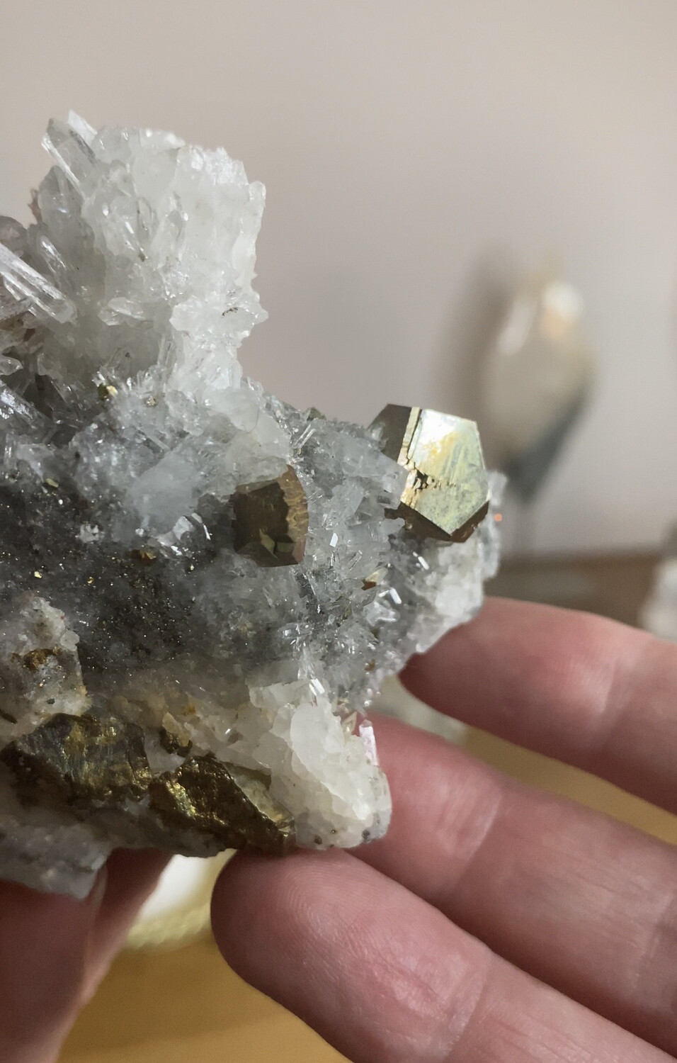 Pyrite Quartz Cluster