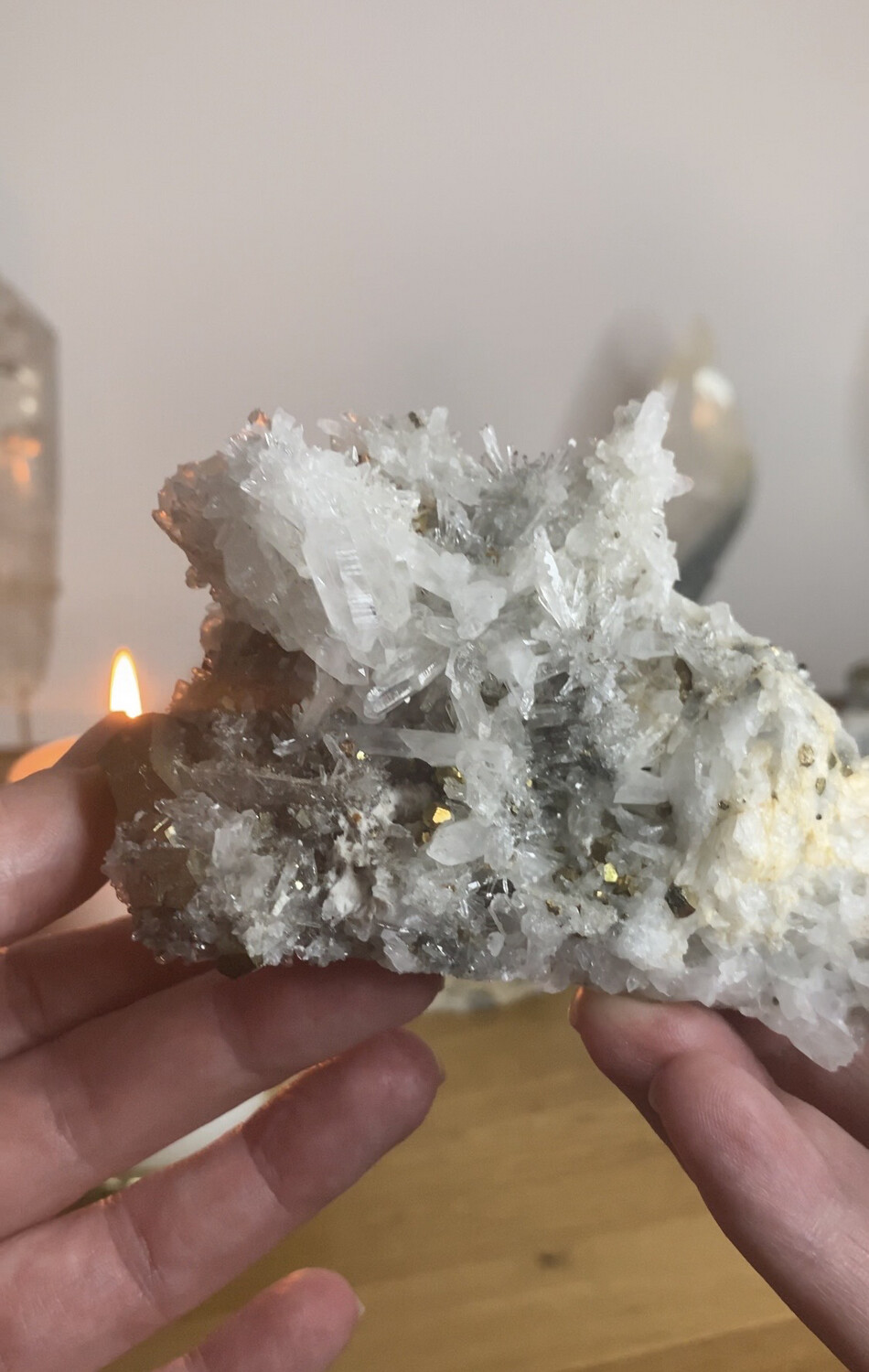 Pyrite Quartz Cluster
