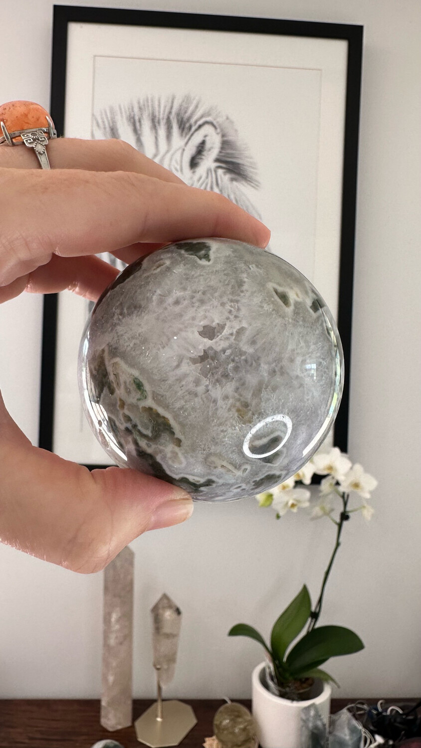 Moss Agate Sphere