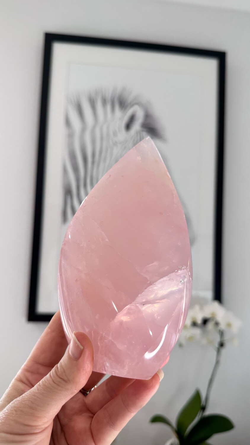 Crystal Flame Rose Quartz