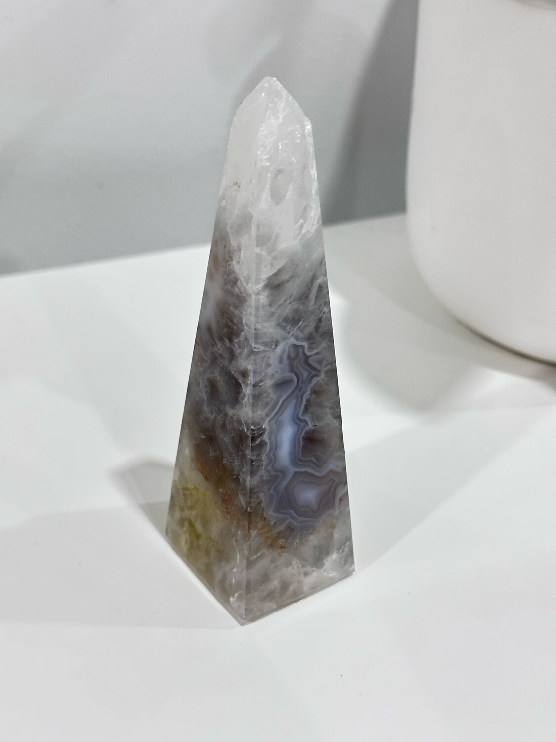 Agate Crystal Obelisk