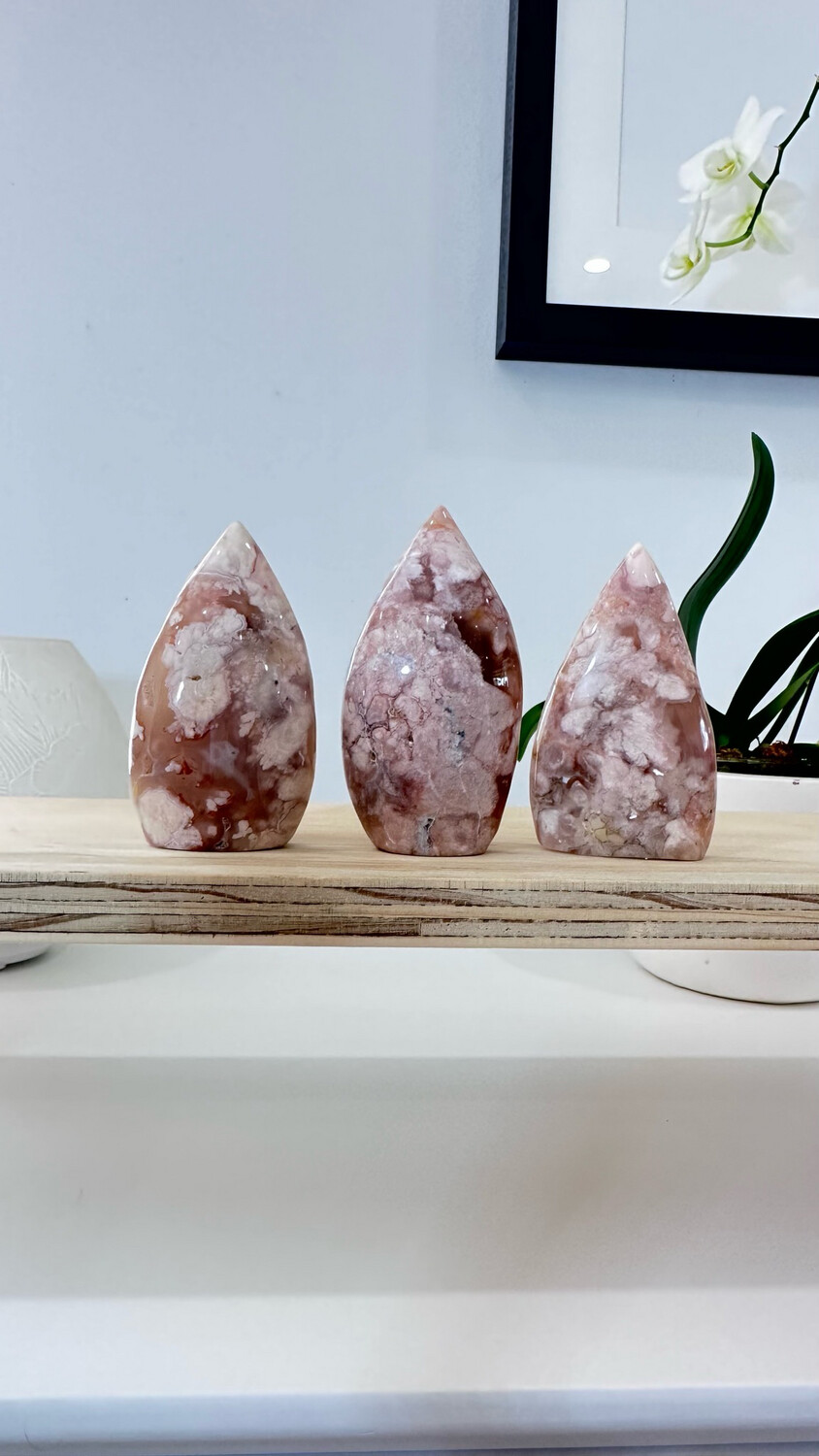 Pink Flower Agate Sails
