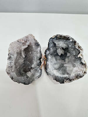 Agate Geode Pair