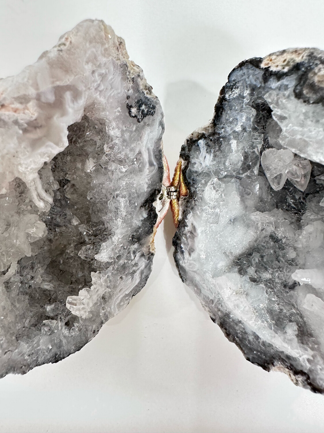 Agate Geode Pair