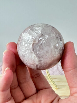 Pink Amethyst Flower Agate Sphere