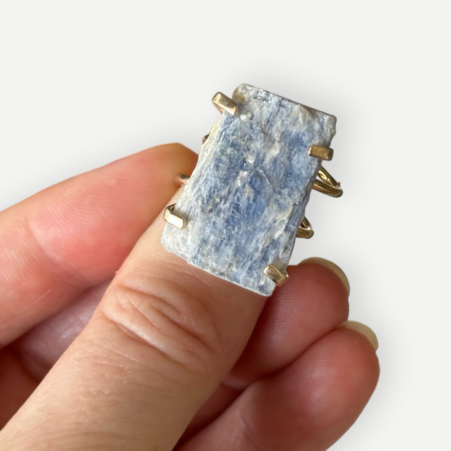 Blue Kyanite Crystal Ring