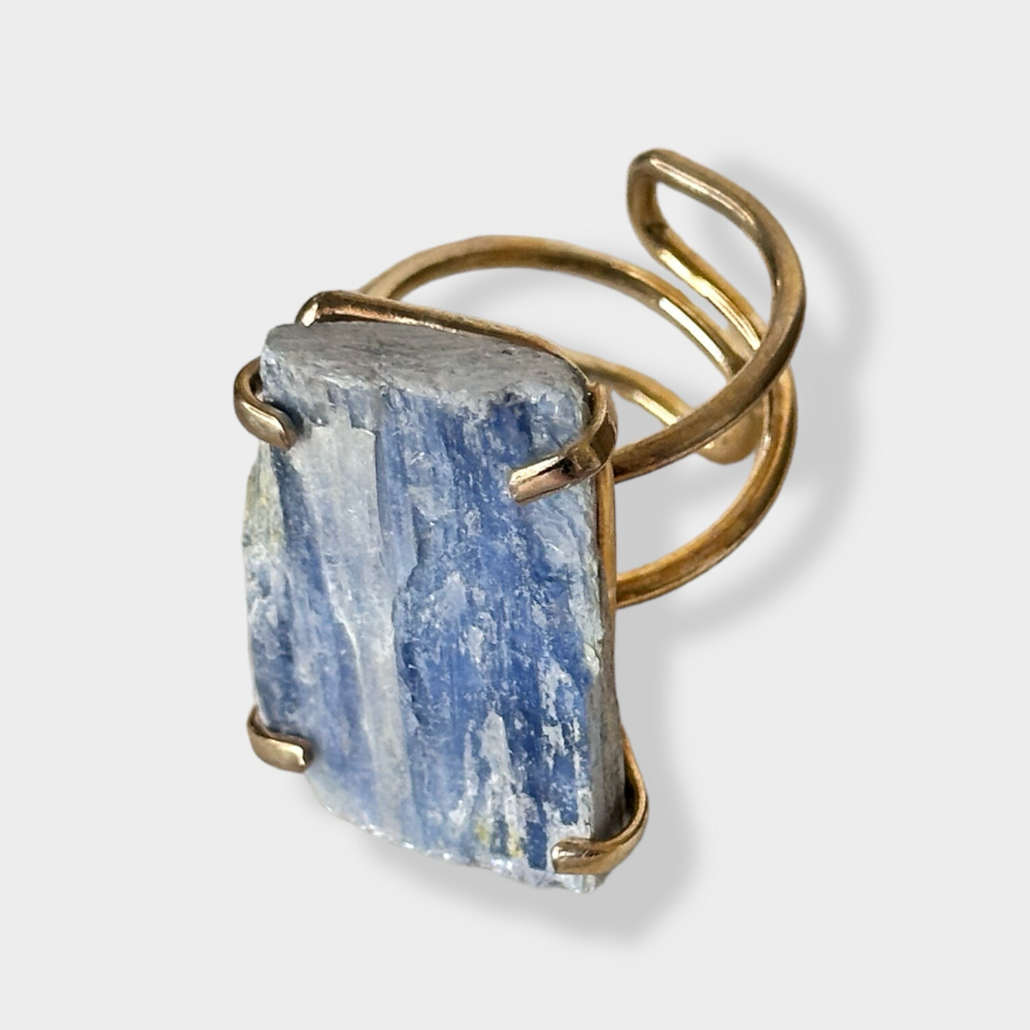 Blue Kyanite Crystal Ring