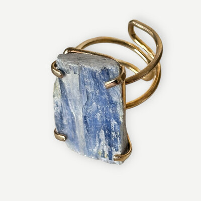 Blue Kyanite Crystal Ring