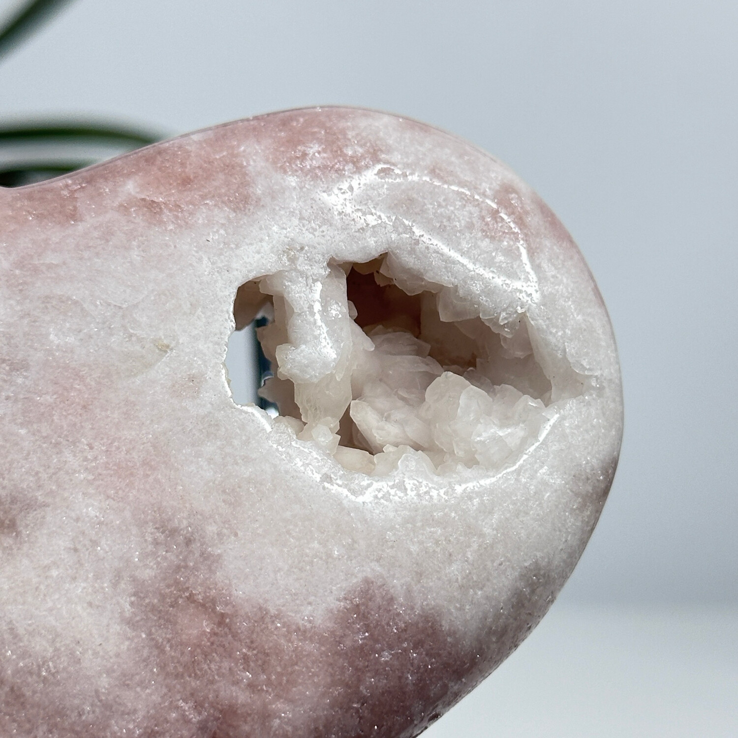Pink Amethyst Crystal Heart Carving