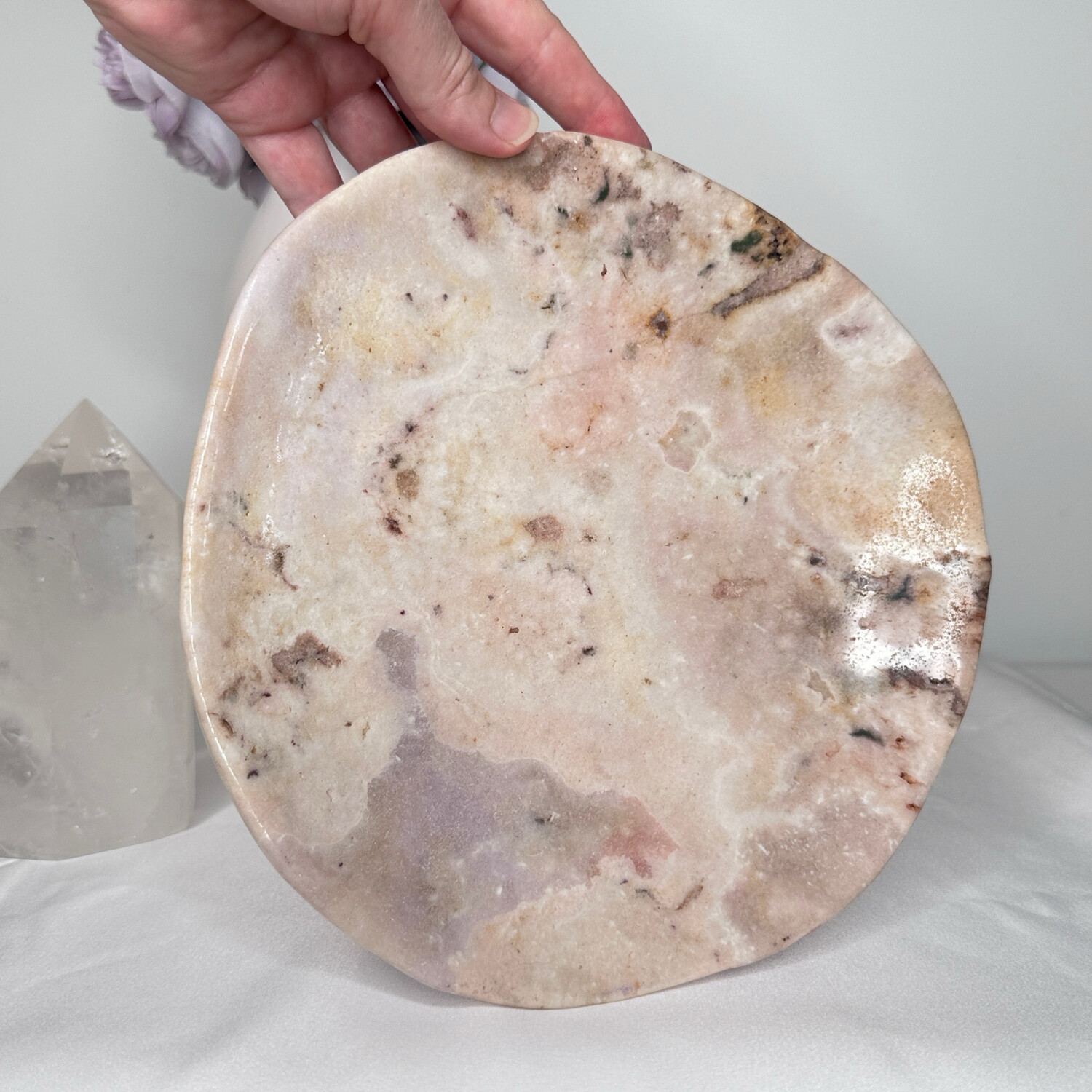Pink Amethyst Crystal Plate