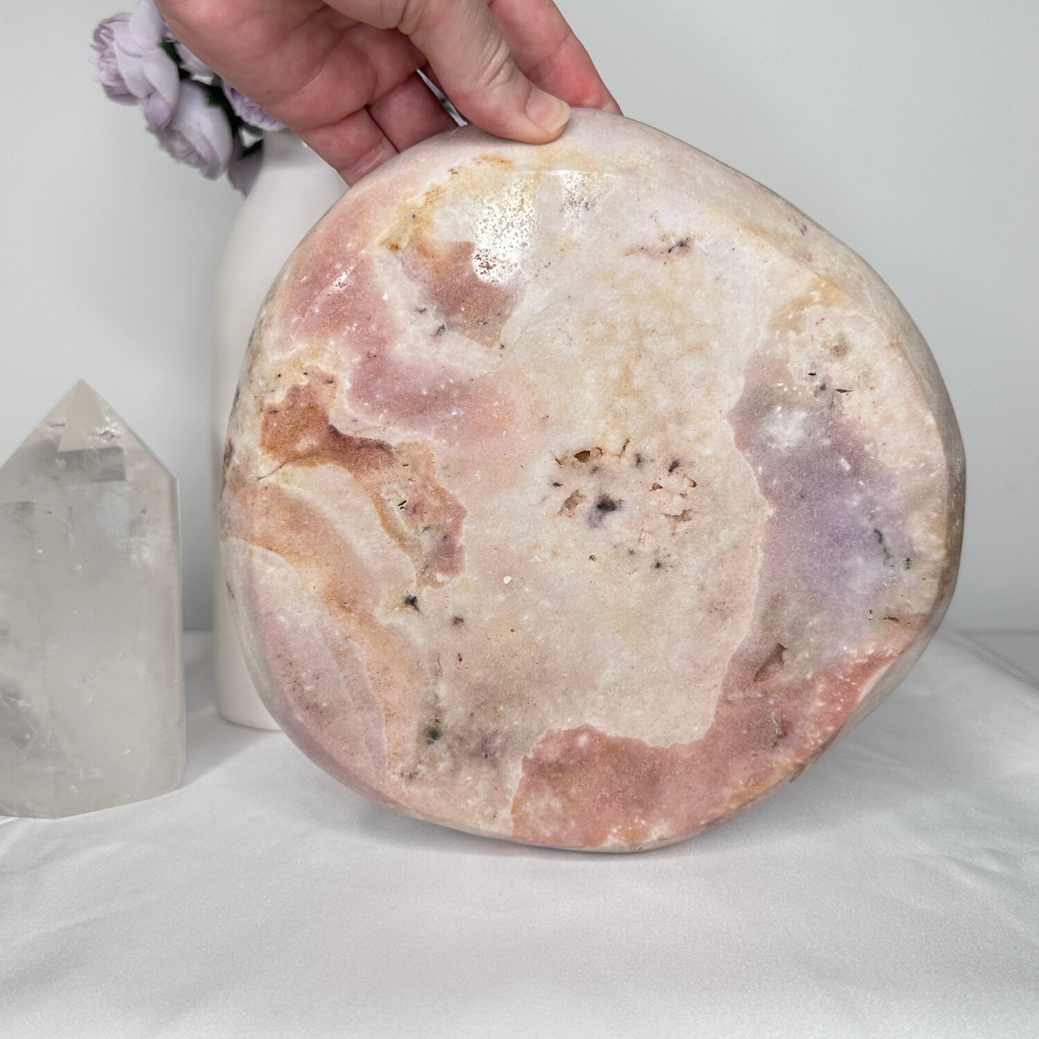 Pink Amethyst Crystal Plate