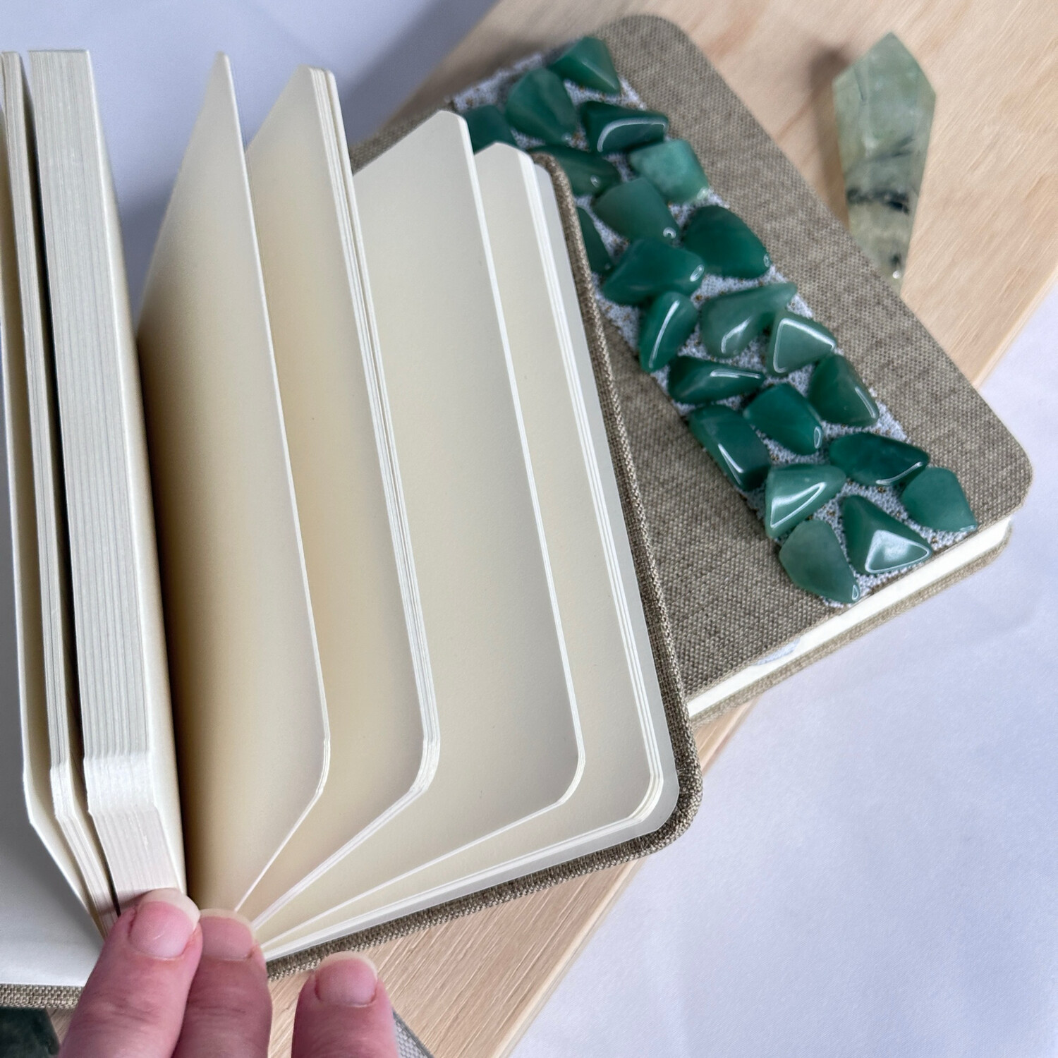 Green Aventurine Crystal Journal