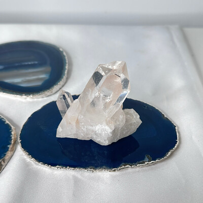 Clear Quartz Crystal Point Cluster