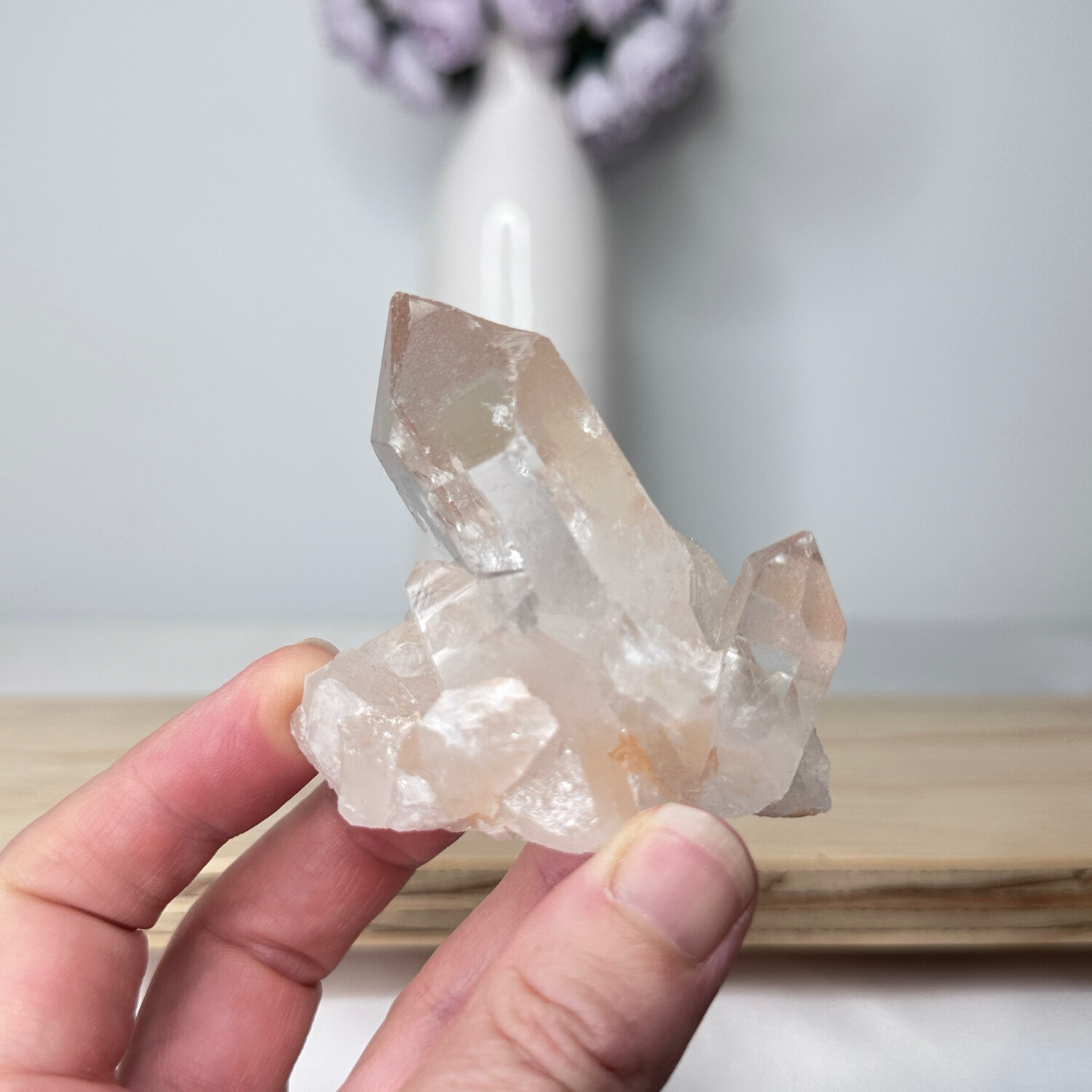 Clear Quartz Crystal Point Cluster